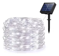 Comprar Luces de navidad y decorativas Qatar Shop Genérica luces hada 20m 22m de largo 220V - blanco con cable plateado