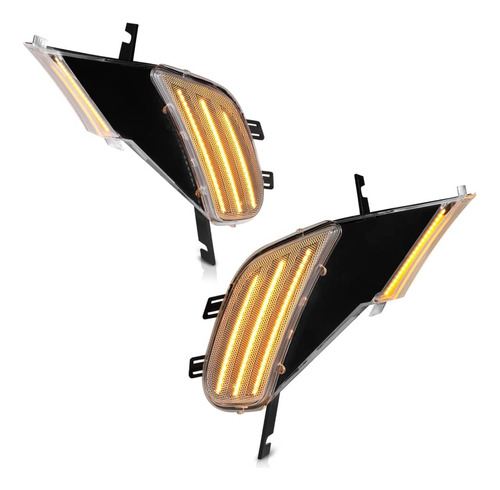 Par Luz Led Frontal Color Ambar Completo Para Porsche