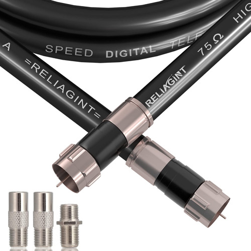 Reliagint Cable Coaxial Rg6 De 50 Pies Con Conector F, Adapt