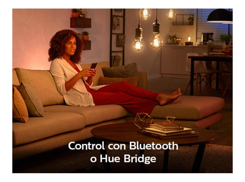 Imagen 9 de 9 de 2- Ampolletas Philips Hue Filamento Vintage Edison St64 Bt