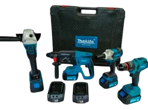 Kit Taladro, Pulidora, Rotomartillo Y Llave De Impacto 68vol