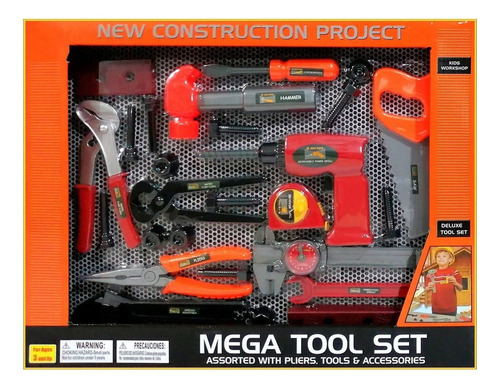 Mega Set Herramientas De Juguete Taladro Llaves Profesiones