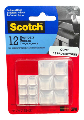 Set 12x Protectores Goma Transparente Adhesivo P/ Gabinetes