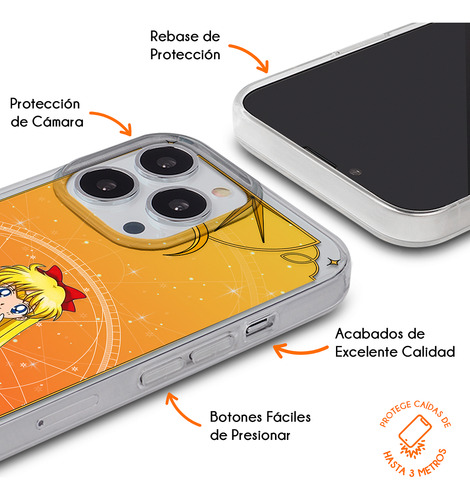 Funda Para Oppo Sailor Moon Sailor Venus Sailor Naranja Anime