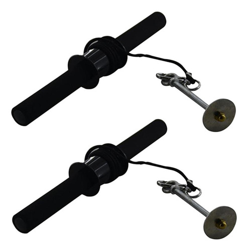 2x Solid Strong Wrist Roller Gym Arm Exerciser Toner