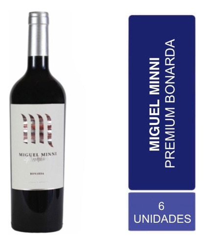 Vino Miguel Minni Premium Bonarda Caja X 6 X 750ml.