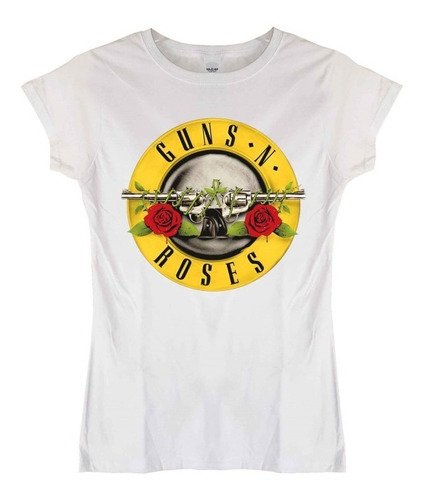 Polera Mujer Guns N Roses Logo Clasico Rock Abominatron