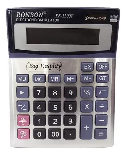 Calculadora Ronbon De Escritorio Numero Grandes 12d Rb-1200v