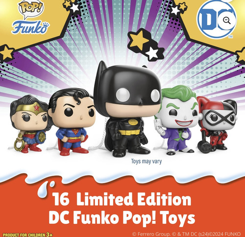 Kinder Joy Chocolate Funko Batman Dc Comics 6 Huevos