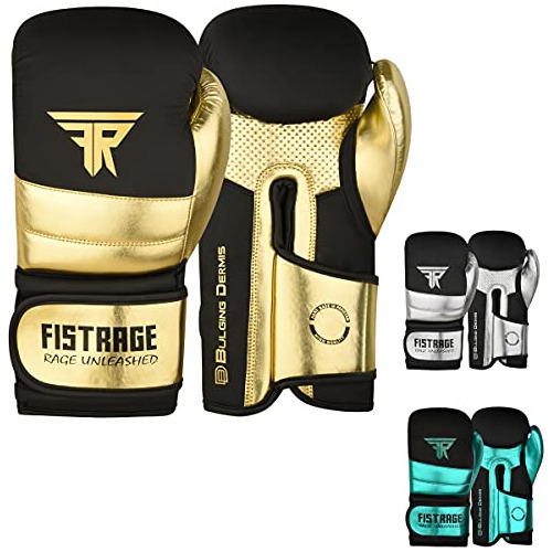 Guantes De Boxeo Fistrage De Cuero Metálico Para Entrenamien