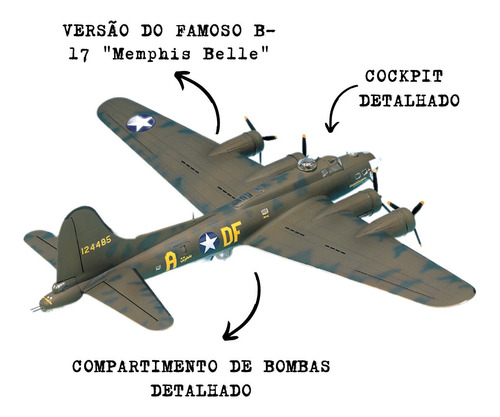 Imagem 2 de 6 de Plastimodelismo Bombardeiro Boeing B-17 1/72