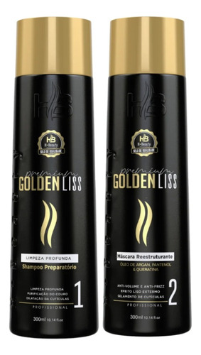 Progressiva Hbeauty Golden Liss 2x300ml Sem Formol