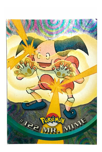 Pokémon Topps #122 Mr. Mime Serie 2 Foil Excelente Estado