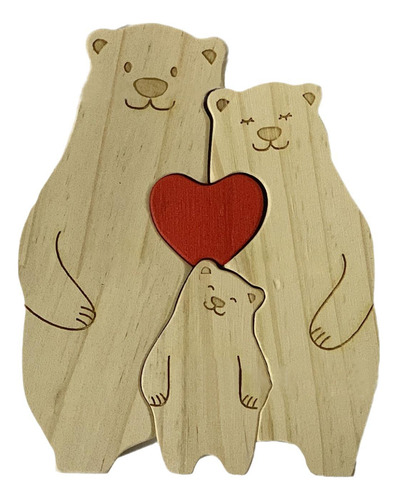 Decoración De Escritorio De Osos Rompecabezas De Familia De