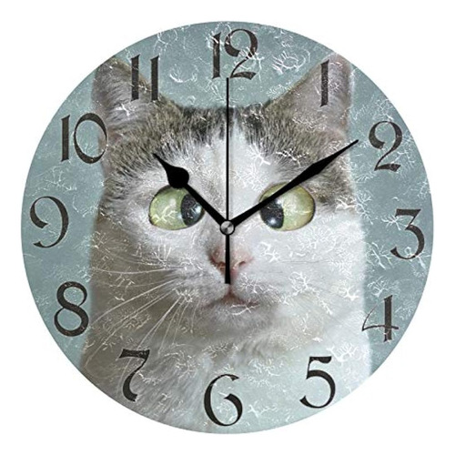 ~? Relojes De Pared Divertidos Para Gatos Funciona Con Pilas