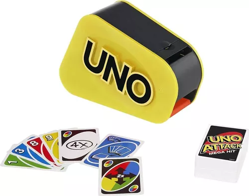 Uno Attack Mega Hit Jogo Lançador De Cartas Maquina Mattel