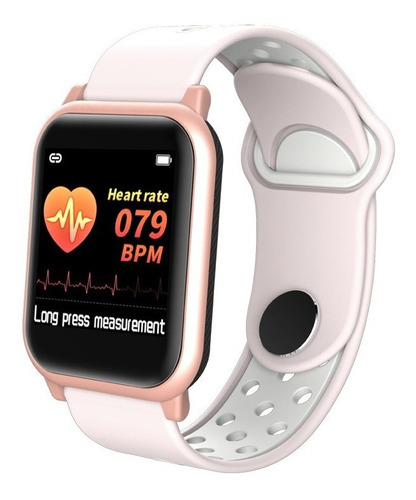 Reloj Inteligente Smartwatch Smartband Contra Agua Ky11 Color de la caja Negro Color de la correa Rosa
