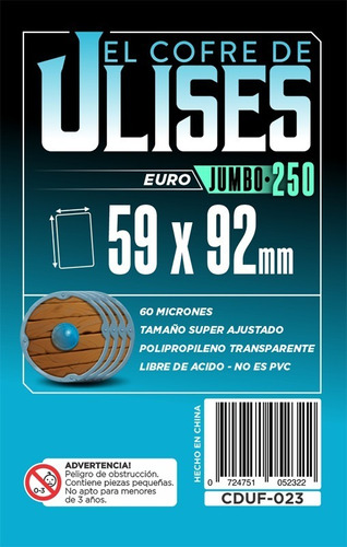 Protectores 59x92mm Euro (60 Micr) Cofre De Ulises X250