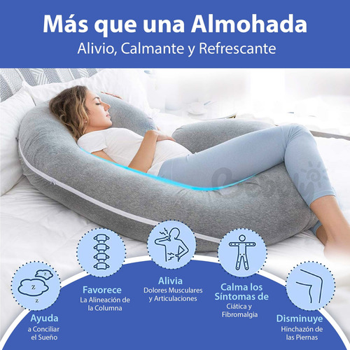 Almohada De Embarazo Lactancia Lateral Cuerpo Completo