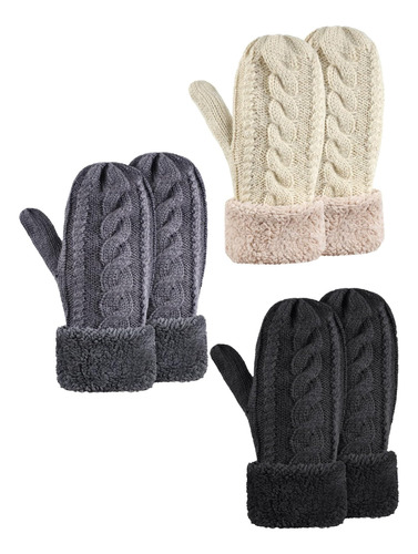 Newcotte 3 Pares De Guantes De Invierno Para Mujer, Manoplas