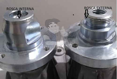 Imagem 4 de 6 de Suporte Miolo Hélice Radiador S10 Troller 2.8 Mwm Rosca Interna