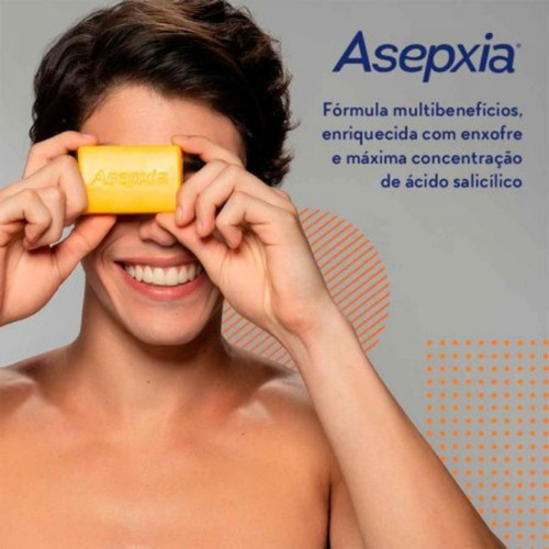 Sabonete Asepxia Enxofre Ação Anti Oleosidade - 80g 5 Unid