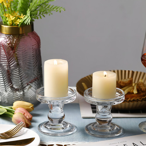 Q/a Portavelas De Cristal Para Portavelas De Pilar, Candelabros, Velas Decorativas, Juego De 3, Para Eventos Formales, Boda, Iglesia, Decoración De Vacaciones, Decoración De Centro De Mesa