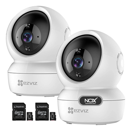 Combo X 2 Camara Seguridad Ip Wifi Ezviz C6n Memoria 64gb 