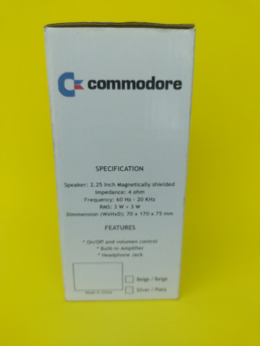 Parlantes Commodore Para Pc Sin Uso Excelente Estado Plateado (Usado)