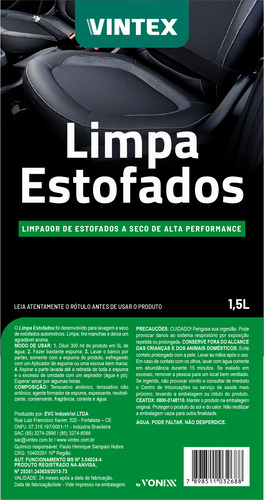 Shampoo V-mol + Removex + Limpa Estofado + Alumax Vonixx 5l