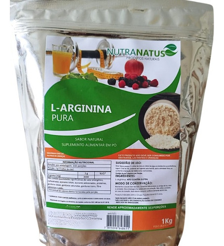 Arginina Pura Po 1kg Importada Com Laudo 