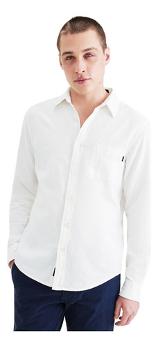 Camisa Hombre Original Button-up Slim Fit Blanco Dockers