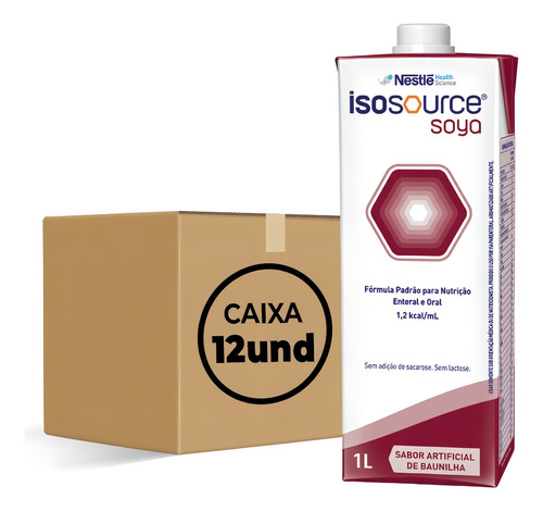 Isosource Soya 1.2kcal/ml 1l Cx/12 - Nestlé