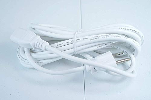 30 Ft White Omnihil Ul 3 Prong Pin Power Cord Nema 5 15p To