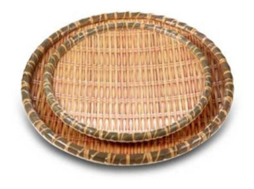 Plato De Melamina Diseño Bamboo  Presentación Sushi 18cm