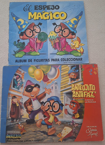 Dos Album De Figuritas De Anteojito Y Antefaz Completo (Usado)