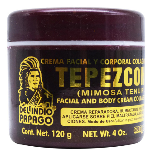Del Indio Papago Crema Facial De Noche Con Tepezcohuite 120g