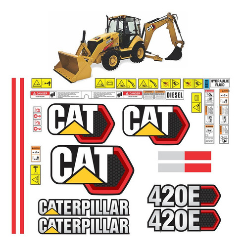 Calcomanias Caterpillar 420e Version 2021