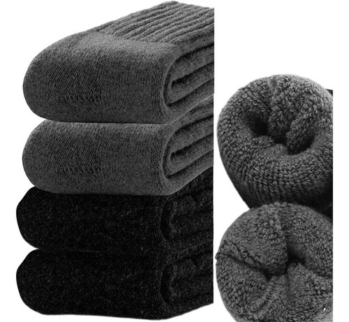 A Pack De 4 Calcetines Hombre Para Frio Extremo De Lana