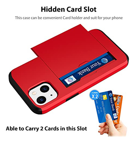 Funda For iPhone 13 Mini 5.4 2021 Red 5.4plug Goma