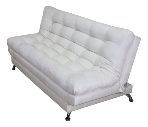 Sofá Cama Moderno Futón Matrimonial 3 Posiciones Lino Gris