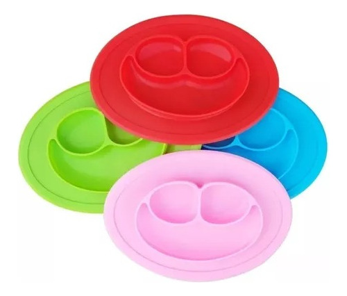 Plato De Silicona Bebé Antideslizante Sin Bpa Colores