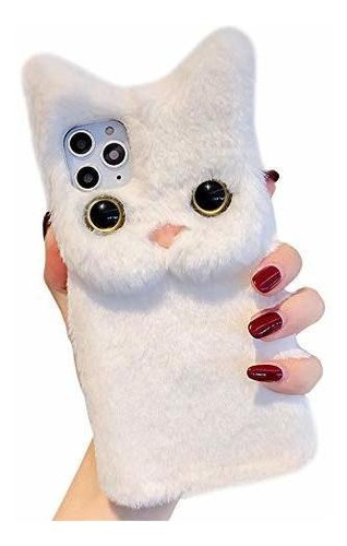 Sgvahy Funda Para iPhone XR Funda Fluffy Cat 3d Tptta