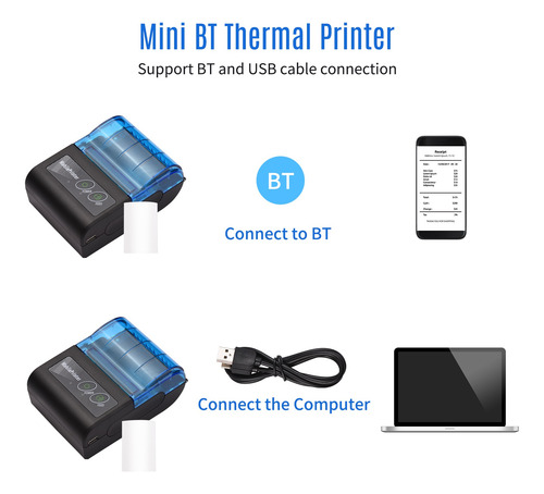 Mini Impresora Térmica Impresoras De Etiquetas Usb Inalámbri