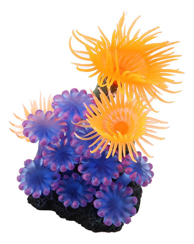 Aquário Simulação De Silicone Coral Artificial Anêmona Mar