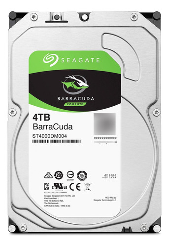 Seagate Disco Duro Interno Barracuda Sata De 4 Tb, 6 Gb/s,