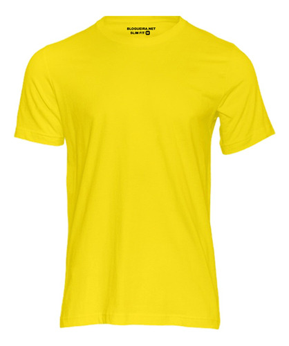 Camiseta Plus Size Masculina Slim Básica Algodão Premium