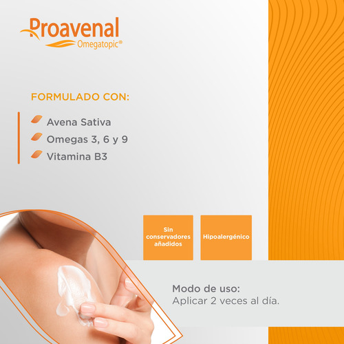 Proavenal Omegatopic Crema Emoliente Cuidado Corporal 250g