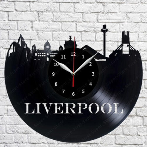 Reloj De Vinilo Para Pared Estilo Liverpool Decoración Sil