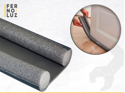 Zocalo Burlete Bajo Puerta Doble Stop Geko Goma 95 Cm